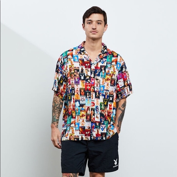 Pacsun Cover Collage Camp Shirt | Poshmark